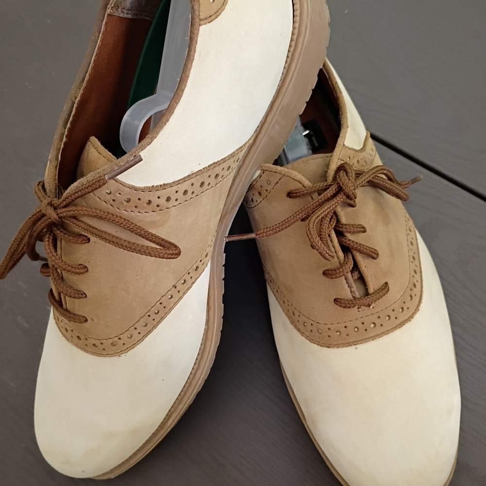 Nunn Bush Tan and Cream Oxfords Nice Condition 10M
